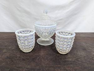 3 Moon Stone Type Glass Pieces