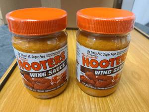 2 Bottles of Hooters branded Hot Wing Sauce