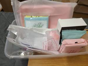 Tray of Facial care items and accessories
