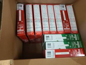 Box of Gingerbread houses for decor use