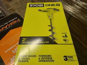 New 3 Ryobi One 18v Handheld auger kit