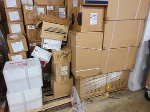 Extra Large double pallet lot of various medical and janitorial goods