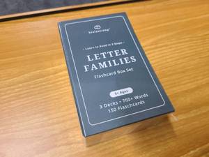 Letter Families Flashcard set for learning to read