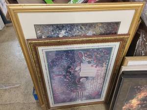 Multi-colored framed home decor