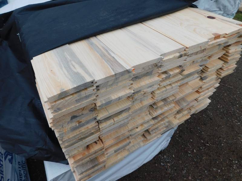 1 x 6 Ponderosa Pine #3 Tongue & Groove Square Back - 1834 Linear Feet