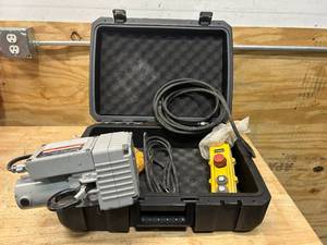 lot 87 image: STRONGWAY Mini Electric Chain Hoist, 500-Lb. Capacity, 16.4ft. Lift