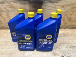 lot 69 image: NAPA Lot of 5 Quarts of- Premium Performance 10W-30 Motor Oil