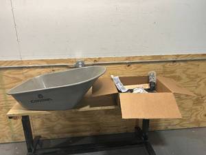 lot 54 image: CORONA Contractor Steel Wheelbarrow  6 Cu. Ft., 65in.L x 28in.W x 30in.H, Model# WB 2706