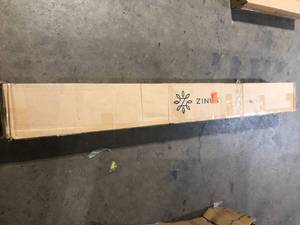 lot 9 image: Zinus 12 in. Alexis Pine with Easy Assembly Queen Deluxe Wood Platform Bed   Customer Returns See Pictures