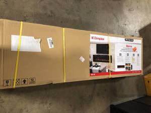lot 40 image: Dimplex Sierra 72 in. WallBuilt-in Linear Electric Fireplace in Black Customer Returns See Pictures