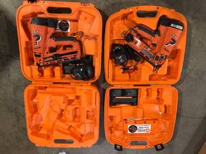 lot 47 image: Lot of 2 Paslode 16-Gauge Cordless Lithium-Ion Angled Finish Nailer   Customer Returns See Pictures