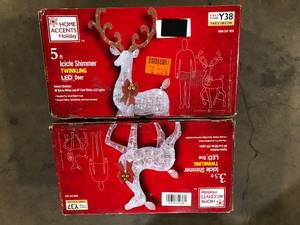 lot 34 image: Lot of Assorted Christmas Deer Decorations  Customer Returns See Pictures