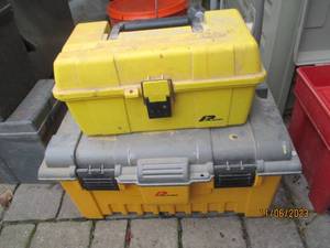 lot 103 image: 2-empty Plano tool or tackleboxes.