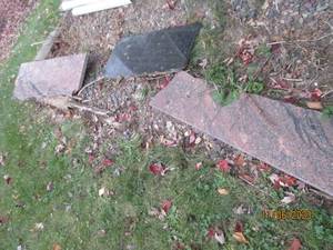 lot 129 image: (3) assorted size granite slabs