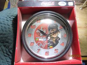 lot 159 image: Coca-Cola Nascar Dale Earnhardt Jr Wall clock