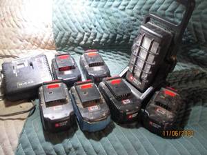 lot 166 image: Large lot of batteries and chargers