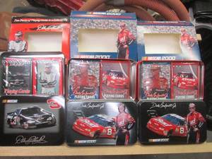 lot 14 image: Dale Earnhardt and Dale Jr 2-deck playing cards