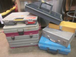 lot 351 image: Assorted empty tool containers etc.
