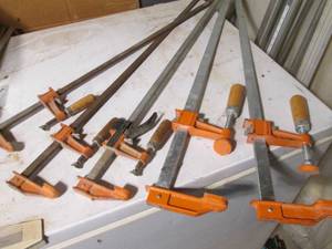 lot 213 image: (5) 36 heavy duty bar clamps