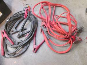 lot 214 image: (2) sets of heavy duty automotive jumper cables