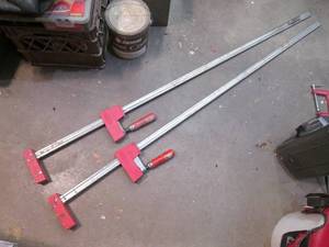 lot 215 image: (2) 48 heavy duty bar clamps