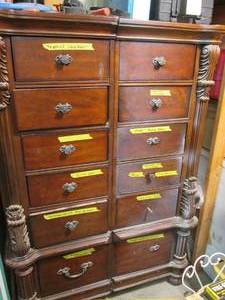 lot 229 image: Vintage 2pc slim Highboy Dresser