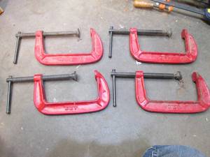 lot 249 image: Set of (4) 6 c-clamps