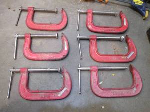 lot 251 image: Set of (6) 5 c-clamps
