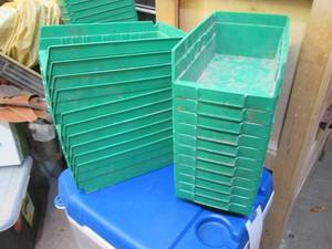 lot 284 image: Stack of (21) Part organizer Bins