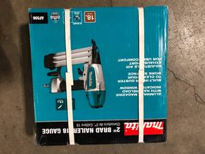 lot 3 image: Makita Pneumatic 18-Gauge 2 in. Brad Nailer   Customer Returns See Pictures