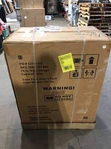 lot 14 image: Husky 9-Piece Ready-to-Assemble Steel Garage Workstation in Black (80 in. W x 69.5 in. H x 19.5 in. D) Customer Returns See Pictures