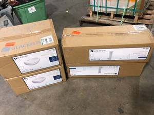 lot 8 image: Lot of Assorted Bathroom sinks Models and Conditions Customer Returns See Pictures