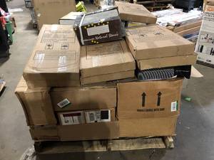 lot 24 image: Pallet of Mixed Assorted Ceramic  Flooring Various Models and Conditions Customer Returns See Pictures