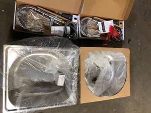 lot 28 image: Lot of Sinks and faucets vatious models and conditions  customer returns see pictures