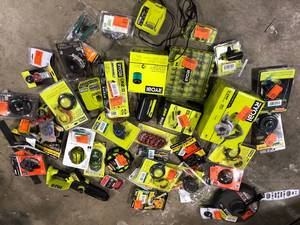 lot 44 image: Lot of Assorted Ryobi Tools and Hardware Various Models and Conditions   Customer Returns See Pictures