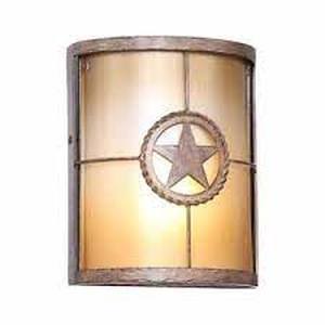 lot 146 image: Hampton Bay Lone Star 9 in. 1-Light Desert Sands Outdoor Wall Lantern Sconce
