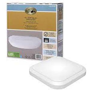 lot 151 image: Hampton Bay 12 in. 14-Watt Square LED Flush Mount Ceiling Light 1000 Lumens 4000K Bright White Dimmable
