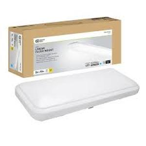 lot 133 image: Commercial Electric 24 in. x 10 in. Rectangular Light Fixture LED Flush Mount 1500 Lumens 4000K Bright White Kitchen Lighting Basement