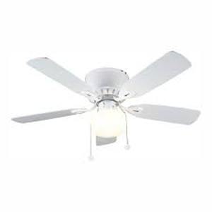 lot 2 image: Kennesaw 42 in. LED Indoor White Ceiling Fan with Light Kit