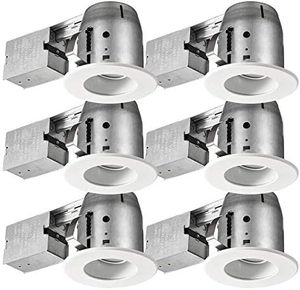 lot 11 image: Commercial Electric LED Glare Control  Directional 4 in. White Recessed Kit (6-Pack)