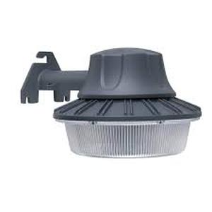 lot 20 image: Commercial Electric 350-Watt Equivalent Gray Integrated LED Outdoor Area Light WallPole Mountable with Dusk to Dawn Control