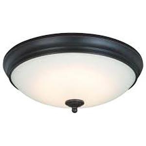 lot 27 image: Hampton Bay Clifton 13 in. Oil Rubbed Bronze Selectable LED Flush Mount