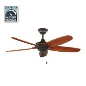 lot 7 image: Altura 48 in. IndoorOutdoor Oil-Rubbed Bronze Ceiling Fan with Downrod and Reversible Motor Light Kit Adaptable