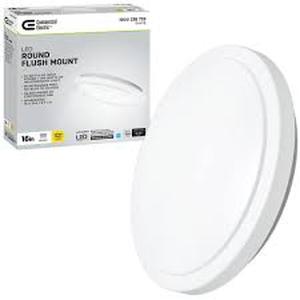 lot 155 image: Commercial Electric 16 in. White Round LED Flush Mount Ceiling Light 1640 Lumens 4000K Bright White Dimmable Bedroom Basement Garage