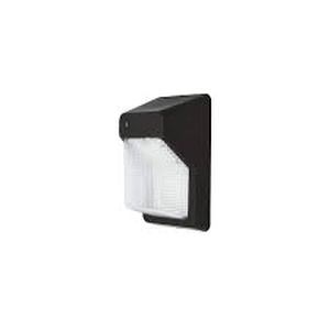 lot 170 image: Commercial Electric 75W Equivalent Integrated LED Bronze Outdoor Wall Pack Over Door Light, 1500 Lumens