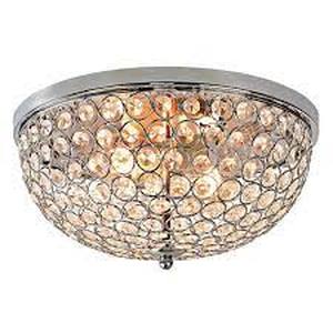 lot 64 image: Hampton Bay Juliard 13 in. 2-Light Chrome and Crystal Flush Mount