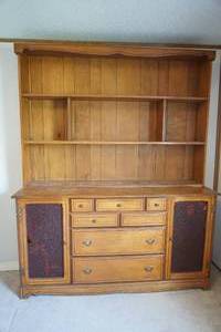 Vintage Two-Piece Open Top Hutch