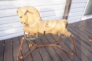 Vintage Antique Wonder Horse() Four-Spring Rocking Bouncing Riding Toy Horse