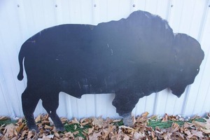 Lawn & Garden DeCor Metal Art Medium Buffalo Bison