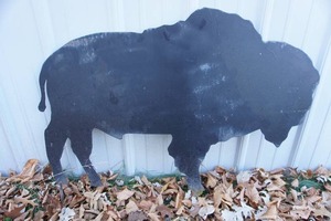 Lawn & Garden DeCor Metal Art Small Buffalo Bison